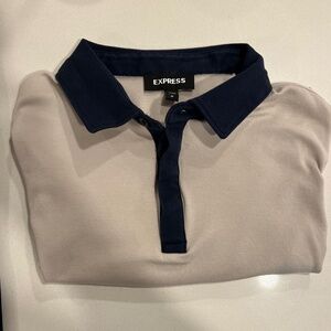 Express Men's M Two Toned Polo Shirt